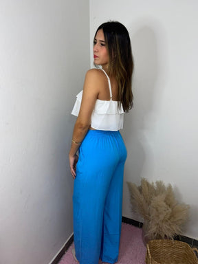 Calça Pantalona em Algodão – Elegância clássica com conforto leve e caimento fluido