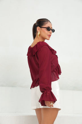 Blusa Tenesse Chiffon – Romantismo e Sofisticação em uma Peça Versátil